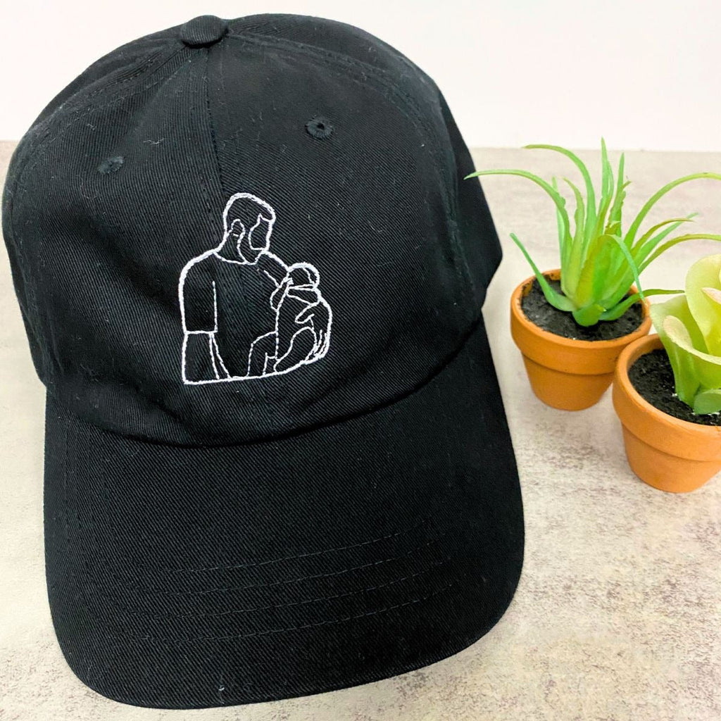 Personalized Dad Hat with Custom Embroidered Photo - Unique Dad Gift Idea
