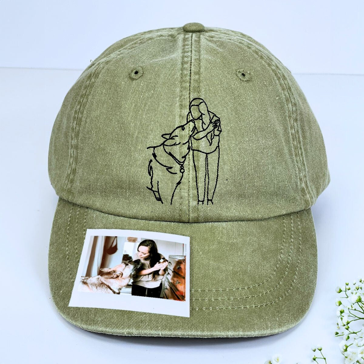 Dog Mom Hat from Photo, Embroidered Gift for Mother's Day