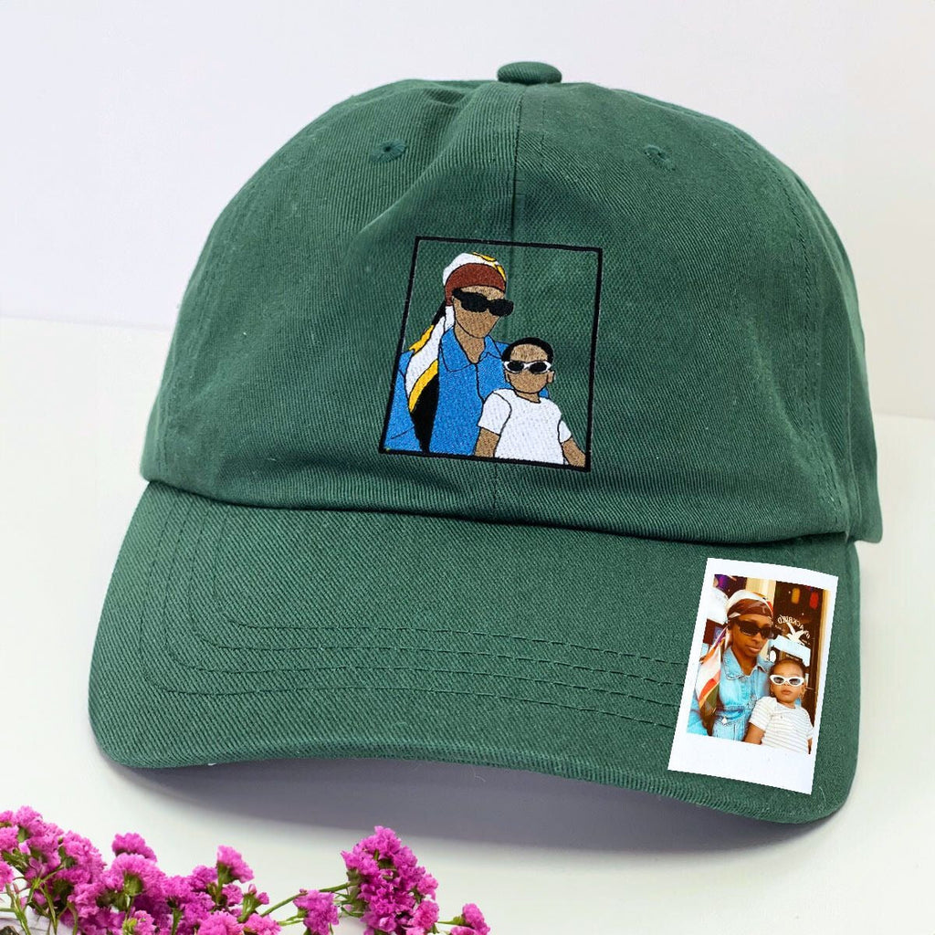 Personalized Mom Hat with Custom Embroidered Photo - Unique Mom Gift Idea