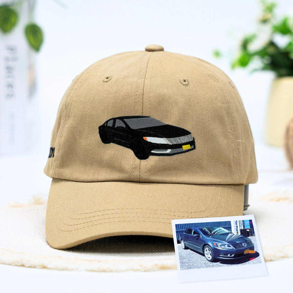 Personalized Car Hat with Custom Embroidered Photo - Unique Car Guy Gift Idea for Father's Day Birthday