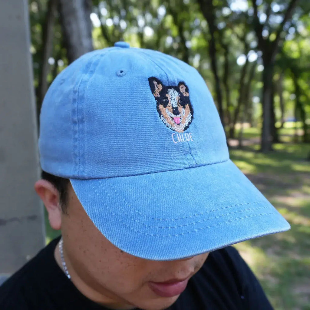 Personalized Pet Hat with Custom Embroidered Photo - Unique Pet Lover Gift Idea