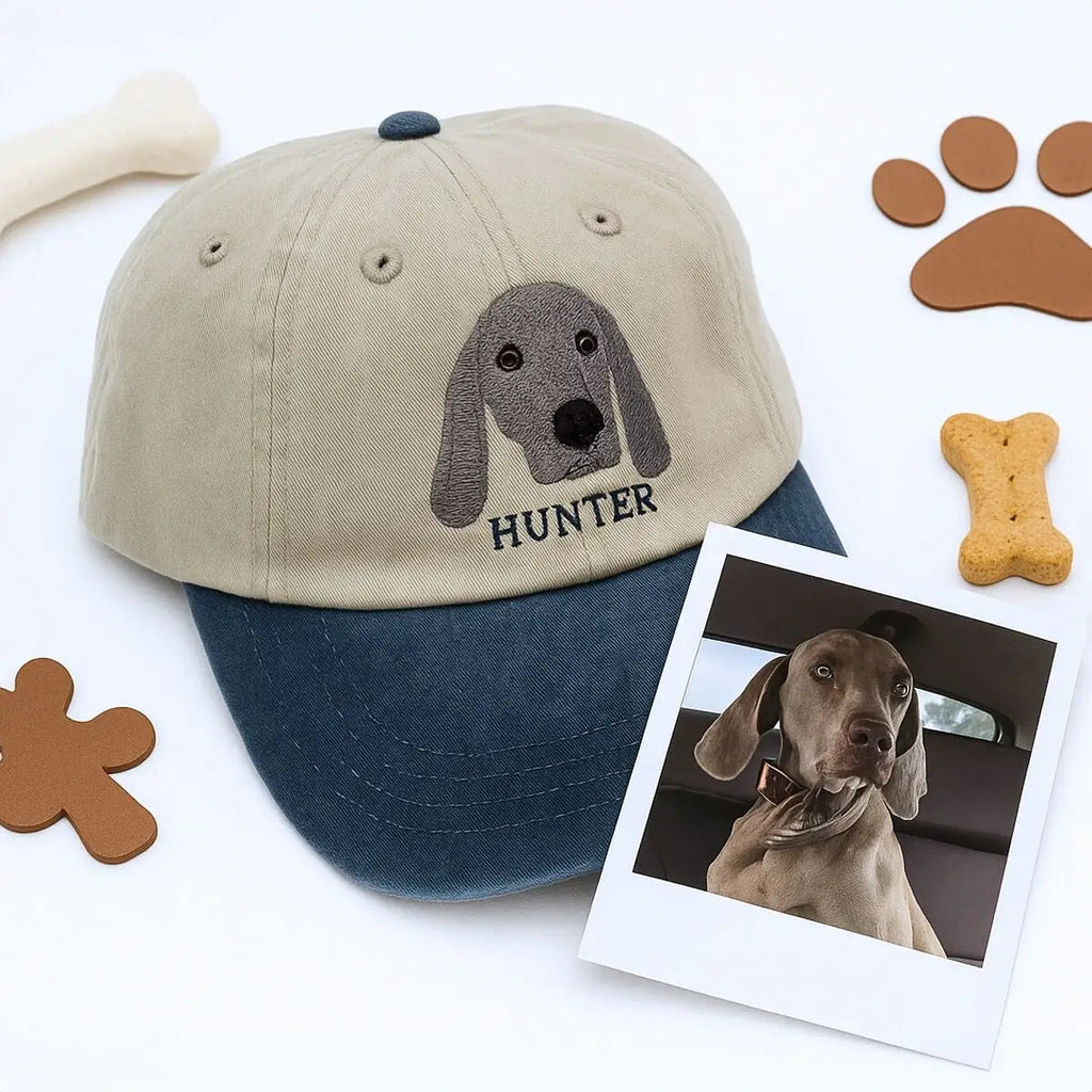 Personalized Pet Cap with Embroidered Photo - Unique Pet Lover Gift Idea