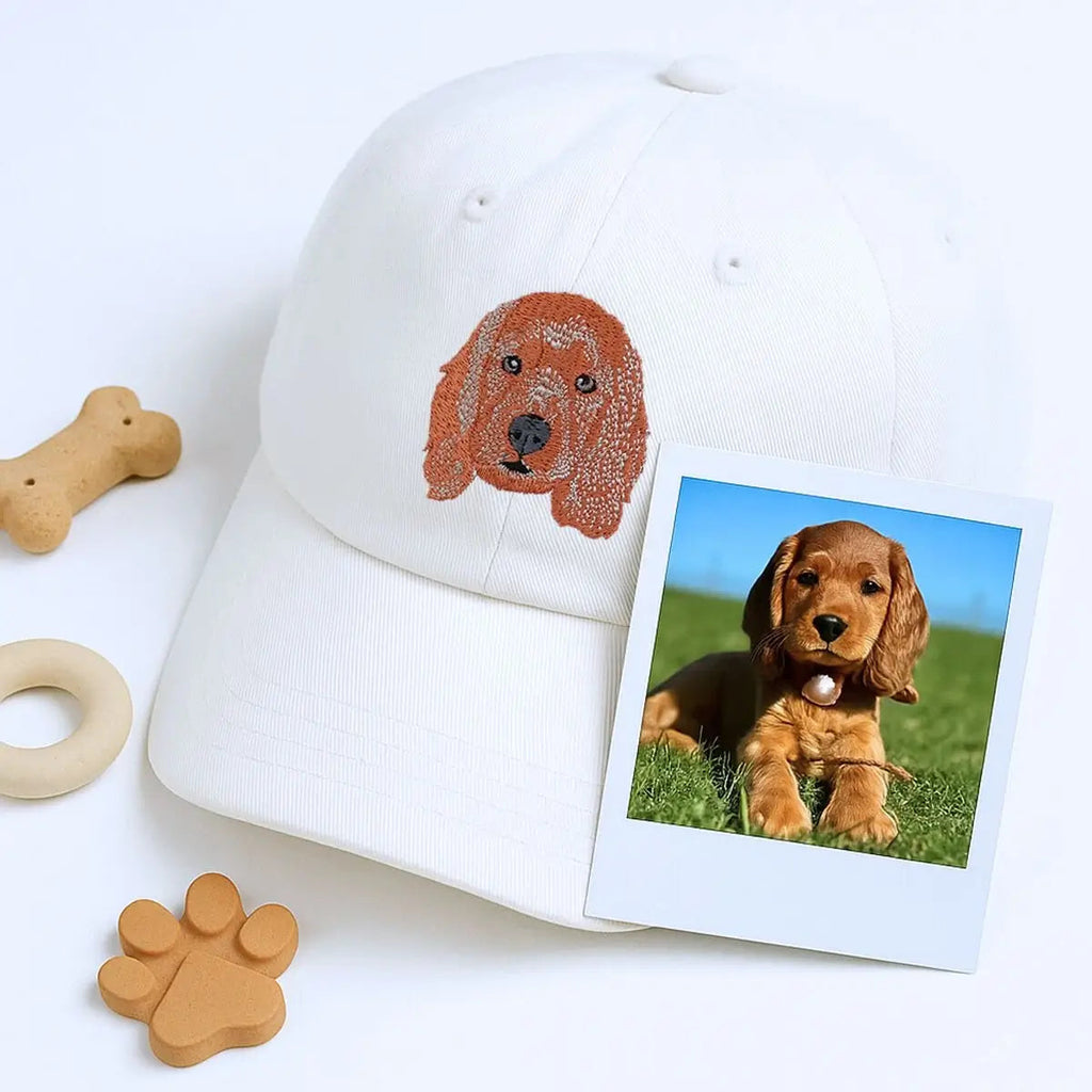 Personalized Pet Cap with Embroidered Photo - Unique Pet Lover Gift Idea