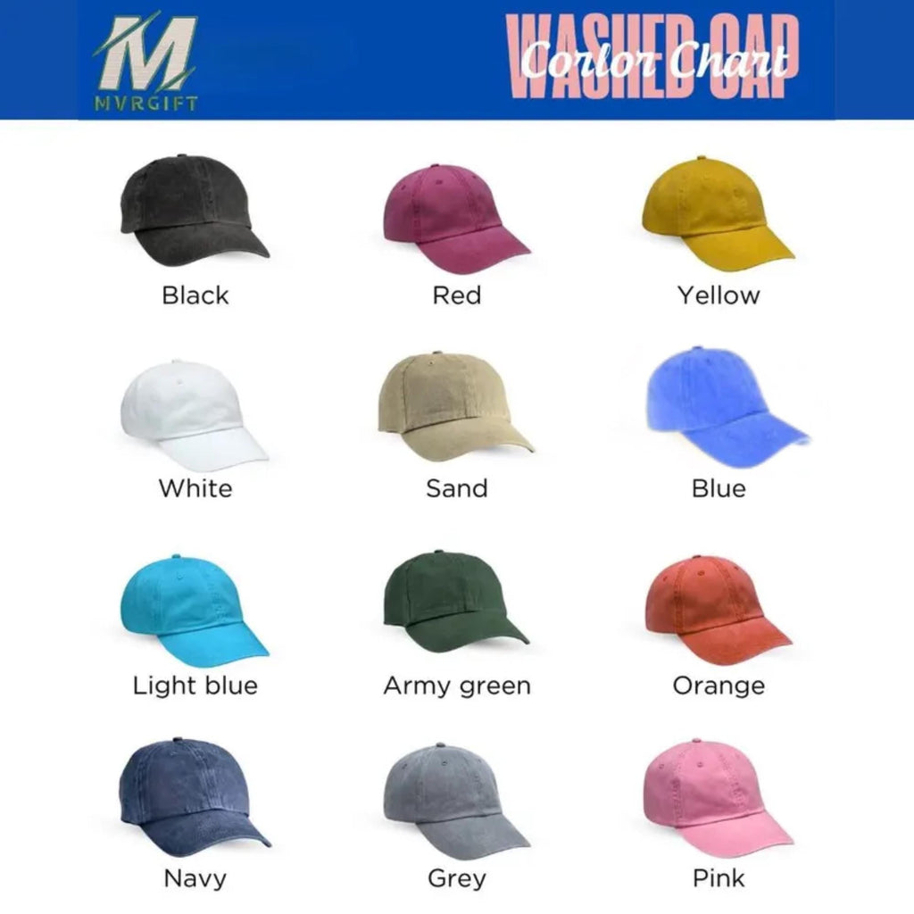 Custom Text Embroidered Cotton Hat, Personalized Minimal Gift