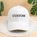 Custom Embroidered Baseball Cap, Personalized Text Hat, Aesthetic Minimalist Custom Gift, Trendy Hand-Embroidered Style Cap, Custom Logo Hat