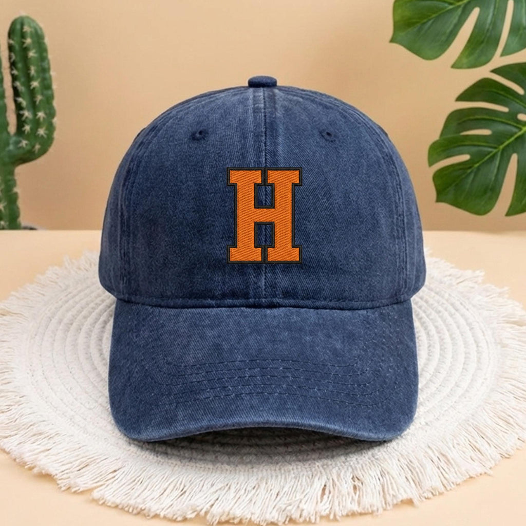 Custom Logo Letter Baseball Embroidered Hat, Personalized Baseball Team Cap, Embroidered Team Hat, College Team Hat, Sports Team Cap