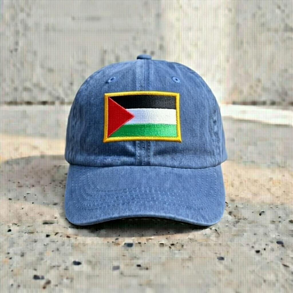 Embroidered Palestine Flag Dad Hat, Minimalist Baseball Cap