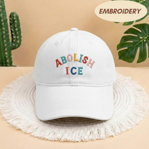 Abolish ICE Embroidered Hat, Political Resistance Hat, Anti-Trump Activist Wear, No Human is Illegal Cap, DACA Hat, Human is Illegal Hat