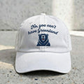Embroidered Dad Hat, No You Can't Have Greenland, Funny Political Cap
