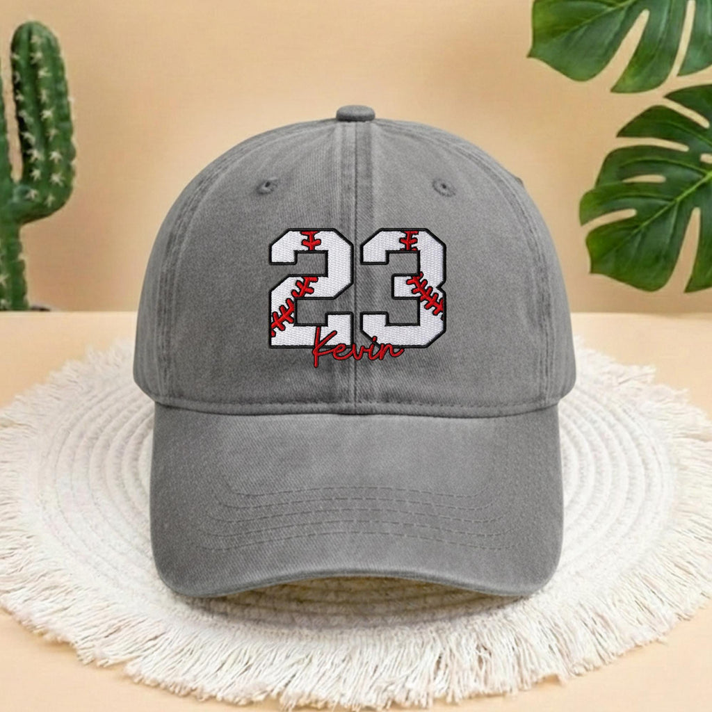Embroidered Custom Jersey Number Vintage Trucker Hat, Personalized Sports Number Cap, Custom Player Number, Personalized Sports Mom Hat