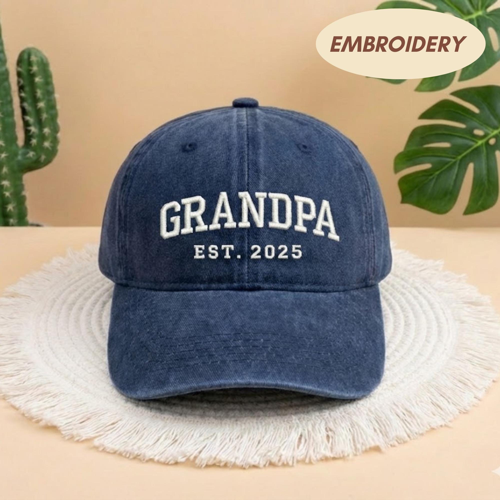 Custom Embroidered Grandparents Hat, New Grandmother Apparel, Grandma and Grandpa Established, New Grandparents Gift