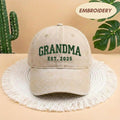 Custom Embroidered Grandparents Hat, New Grandmother Apparel, Grandma and Grandpa Established, New Grandparents Gift