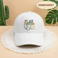 Play Boosie Mardi Gras Embroidered Cap, Louisiana Carnival Beads Hat, NOLA Party Apparel, Festival Baseball Cap ,Matching Carnival Trip Hat