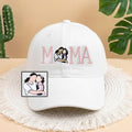 Embroidered Custom Photo Mama Hat, Embroidery Text, Photo Embroidery, Memory Gift, Gift for Mom, Custom New Mom Gift