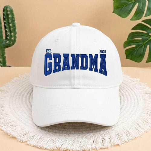 Custom Embroidered Hat, Personalized Date, Vintage Baseball Hat, Gift For New Grandma Grandpa, Pregnancy Announcement, Mothers day gift