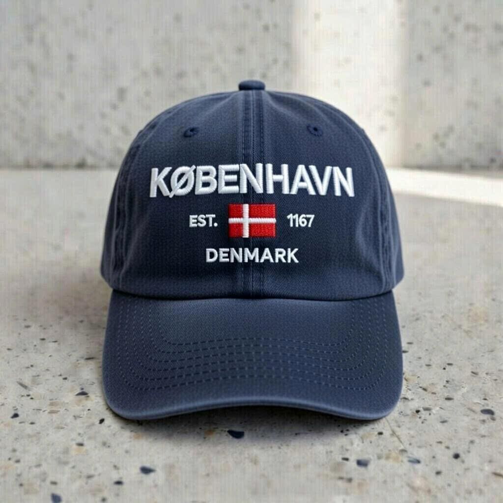 København Embroidered Dad Hat, Copenhagen Denmark Souvenir
