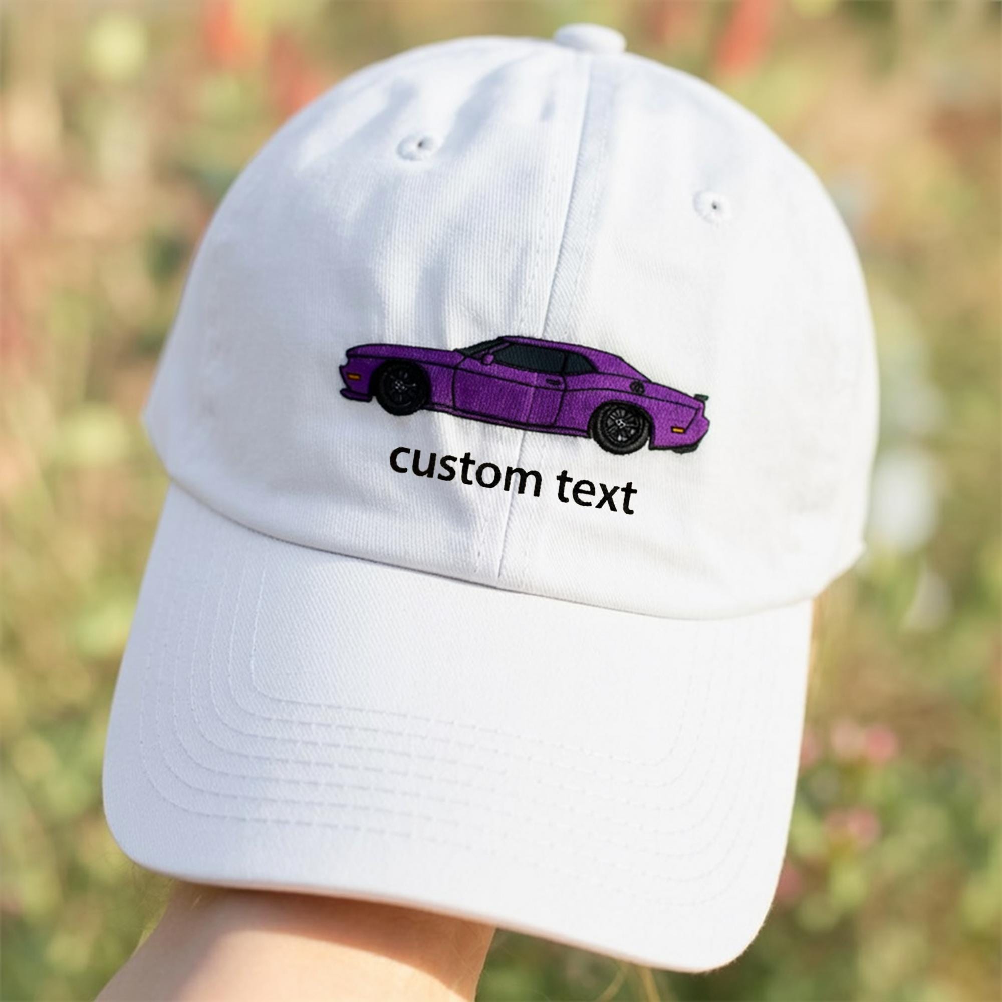 Embroidered Car Photo Baseball Cap – Personalized Gift for Him, Motorbike Custom Cap, Helicopter Embroidered Hat, Father Day Gift