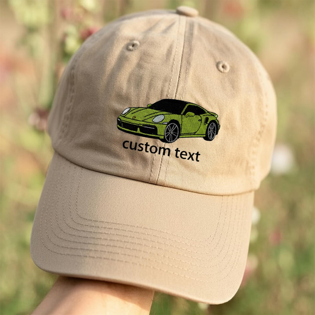 Embroidered Car Photo Baseball Cap – Personalized Gift for Him, Motorbike Custom Cap, Helicopter Embroidered Hat, Father Day Gift