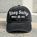 Stay Salty Melt ICE Embroidered Dad Hat, Unisex Cotton Cap