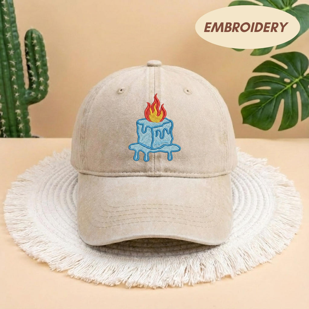 Subtle Anti ICE Embroidered Cap, Ice Melting Hat, Satire Anti Trump Protest Cap, No Human Is Illegal , Protect Immigrants Hat