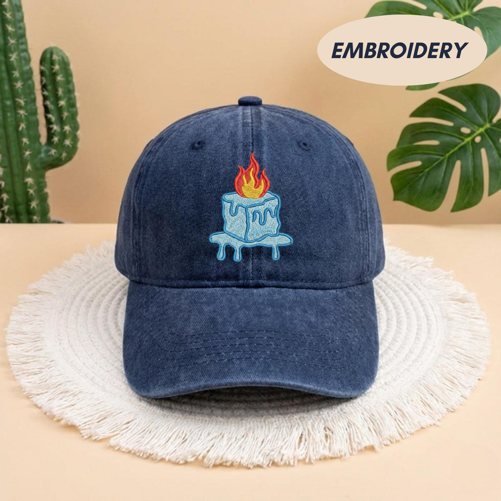 Subtle Anti ICE Embroidered Cap, Ice Melting Hat, Satire Anti Trump Protest Cap, No Human Is Illegal , Protect Immigrants Hat
