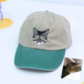 Personalized Cat Hat with Custom Embroidered Photo - Unique Cat Lover Gift Idea